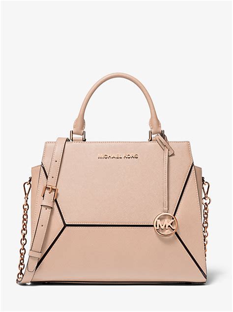 michael kors prism large saffiano leather satchel|Michael Kors saffiano tote large.